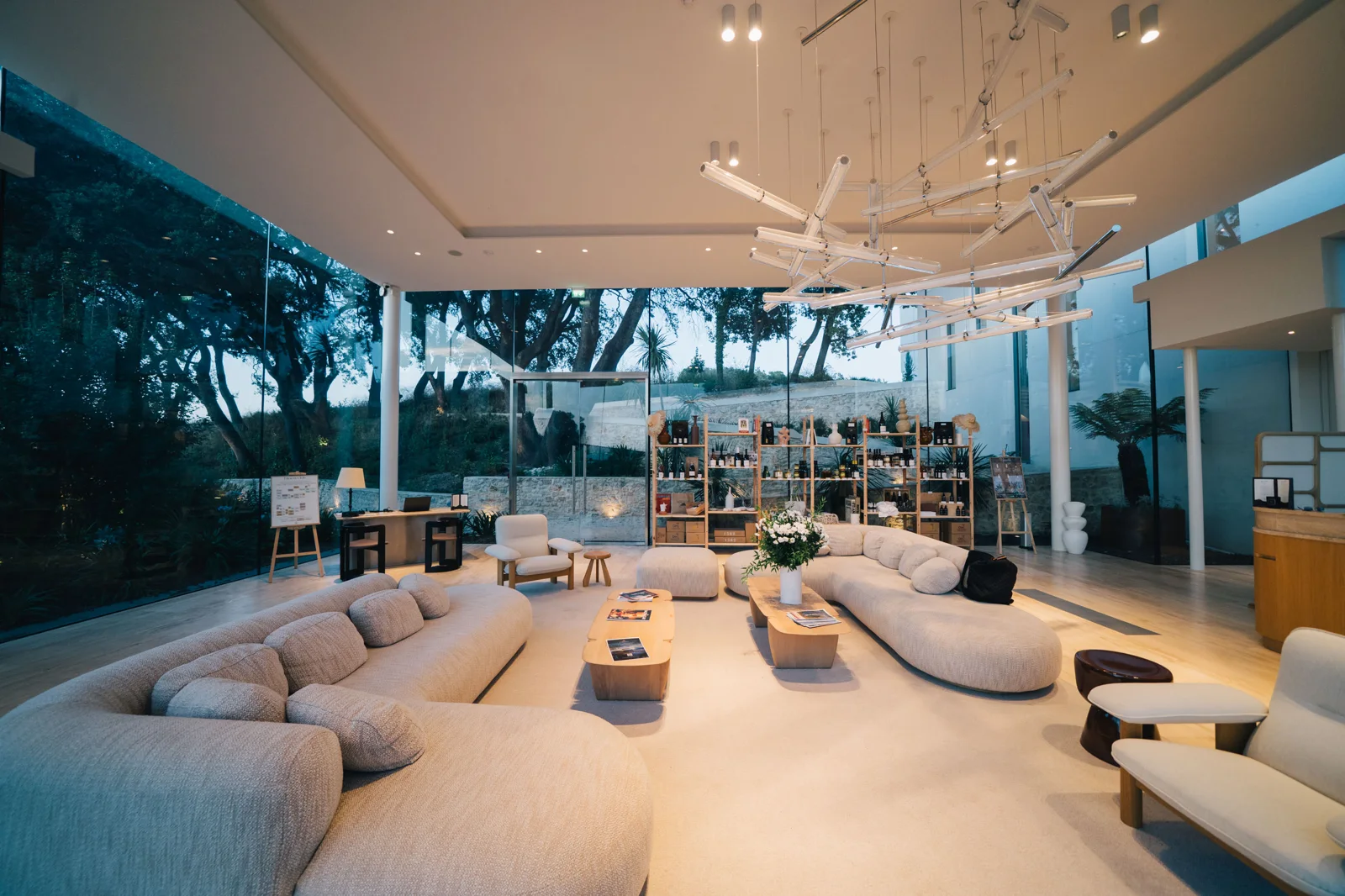 Dining room overlooking the water